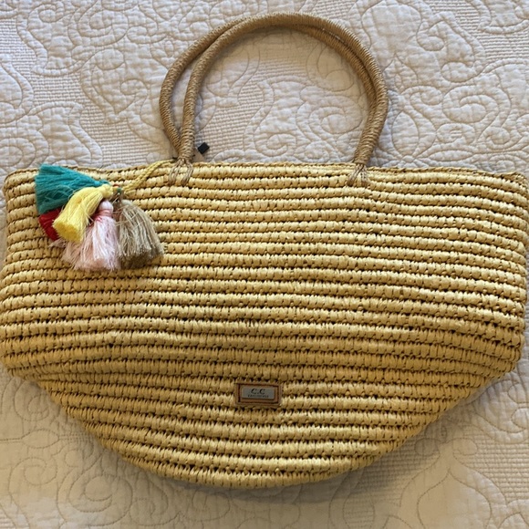 Straw beach bag “always on vacay” - Picture 5 of 8